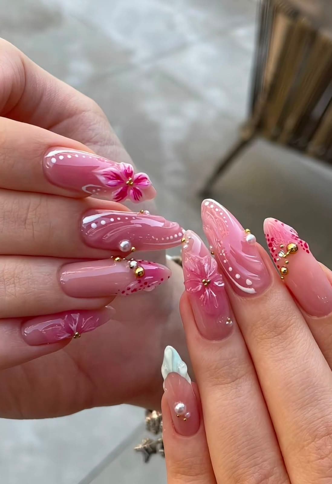 Uñas esculturales para quinceañera 3